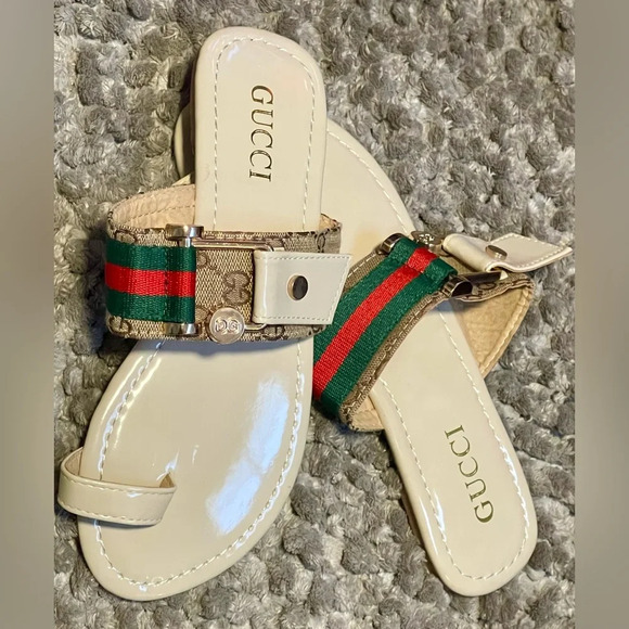 Fashion inspired “G” sandal slides. - Picture 4 of 6